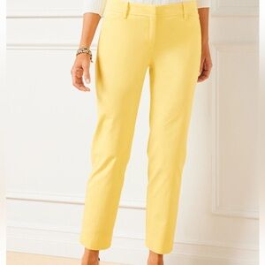 Talbots Crop Curvy Fit Yellow Pants -Size 4P